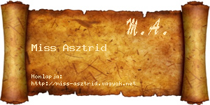Miss Asztrid névjegykártya